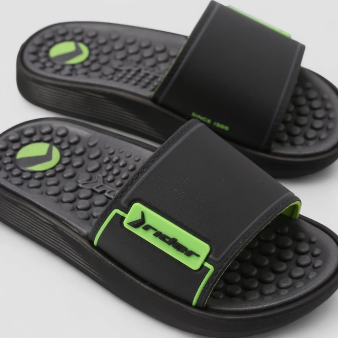 Slide Infantil Rider Detalhe Verde Preto