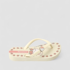 Chinelo Infantil Ipanema Hello Kitty Flores Bege