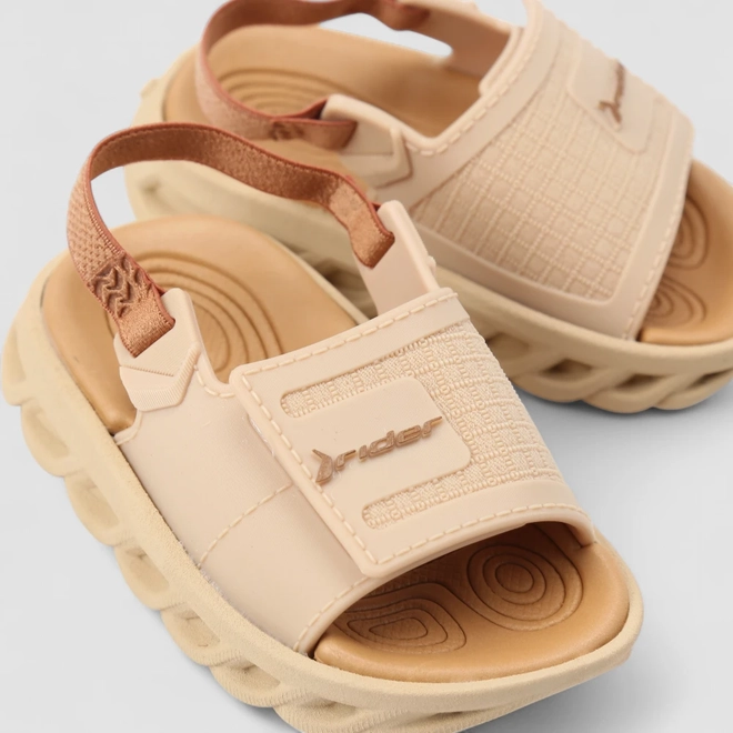 Chinelo Slide Bebê Rider Tira Contato Bege