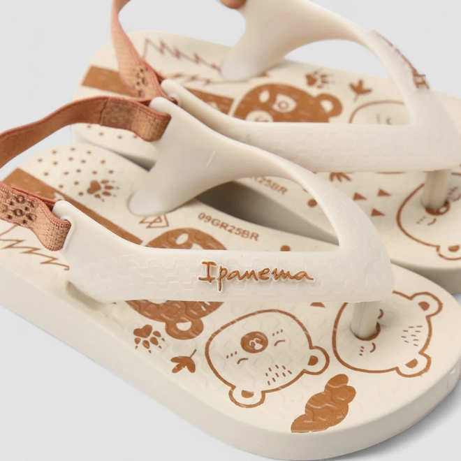 Chinelo Bebê Ipanema Urso Bege