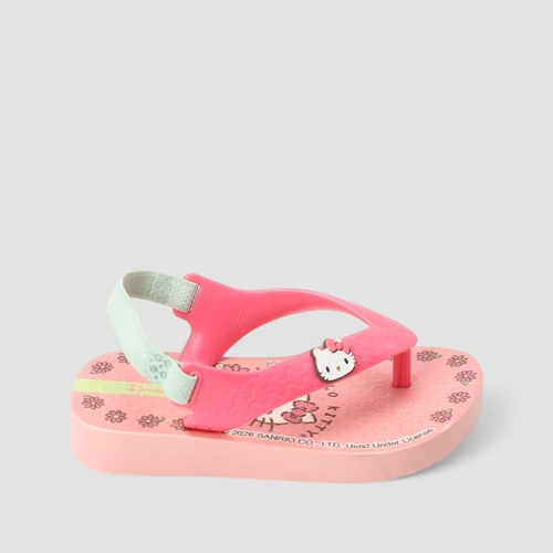 Chinelo Infantil Ipanema Hello Kitty Flores Rosa