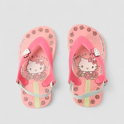 Chinelo Infantil Ipanema Hello Kitty Flores Rosa
