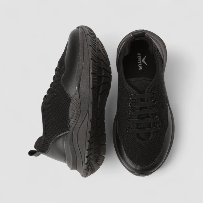 Tênis Casual Infantil Vertus Elástico Preto