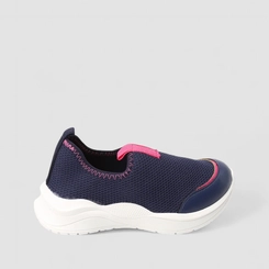 Slip On Infantil Gabrielinha Calce Fácil Mesh Detalhe Pink Marinho