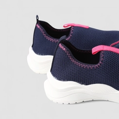 Slip On Infantil Gabrielinha Calce Fácil Mesh Detalhe Pink Marinho