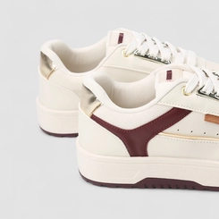 Tênis Casual Feminino Gabriela Detalhe Metalizado Off White