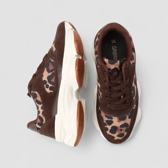 Tênis Casual Feminino Gabriela Onça Recortes Camurça Multicolor