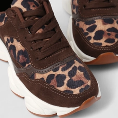 Tênis Casual Feminino Gabriela Onça Recortes Camurça Multicolor