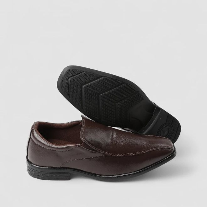 Sapato Social Masculino Woche Liso Marrom