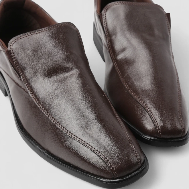 Sapato Social Masculino Woche Liso Marrom