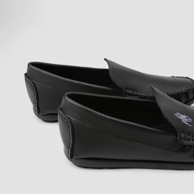 Mocassim Masculino Woche Detalhe Bordado Preto