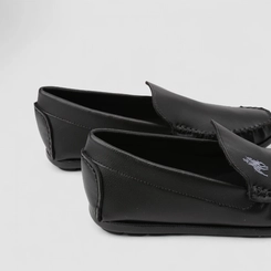 Mocassim Masculino Woche Detalhe Bordado Preto