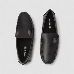 Mocassim Masculino Woche Detalhe Bordado Preto