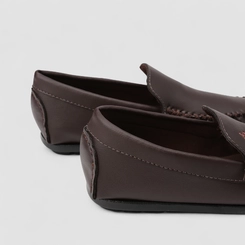 Mocassim Masculino Woche Detalhe Bordado Marrom