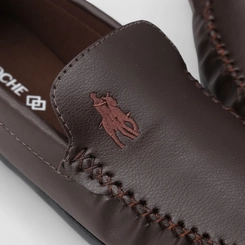 Mocassim Masculino Woche Detalhe Bordado Marrom