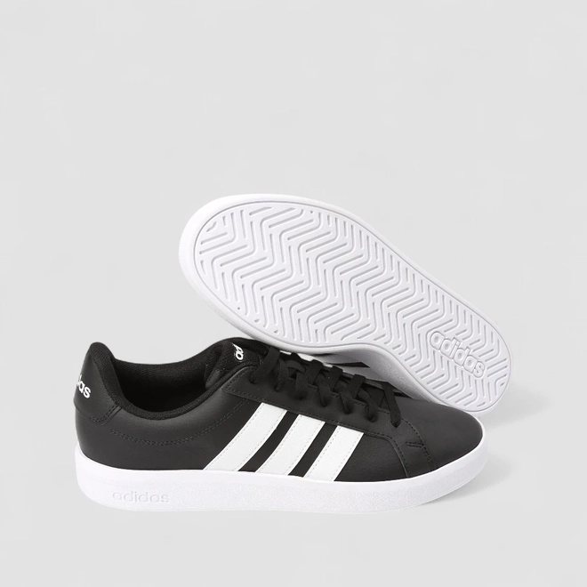 Tênis Casual Masculino Adidas Grand Court Base 3.0 Original Preto