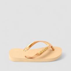 Chinelo Feminino Havaianas Original Dourado Bege