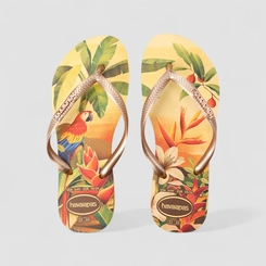 Chinelo Feminino Havaianas Original Floral Amarelo