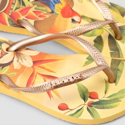Chinelo Feminino Havaianas Original Floral Amarelo