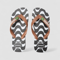 Chinelo Feminino Havaianas Original Ondas Preto E Branco