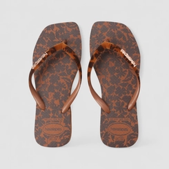 Chinelo Feminino Havaianas Slim Square Velvet Marrom