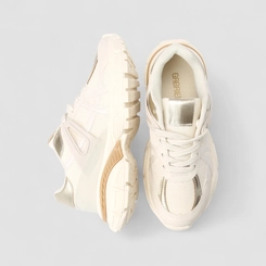 Tênis Casual Feminino Gabriela Detalhe Metalizado Off White