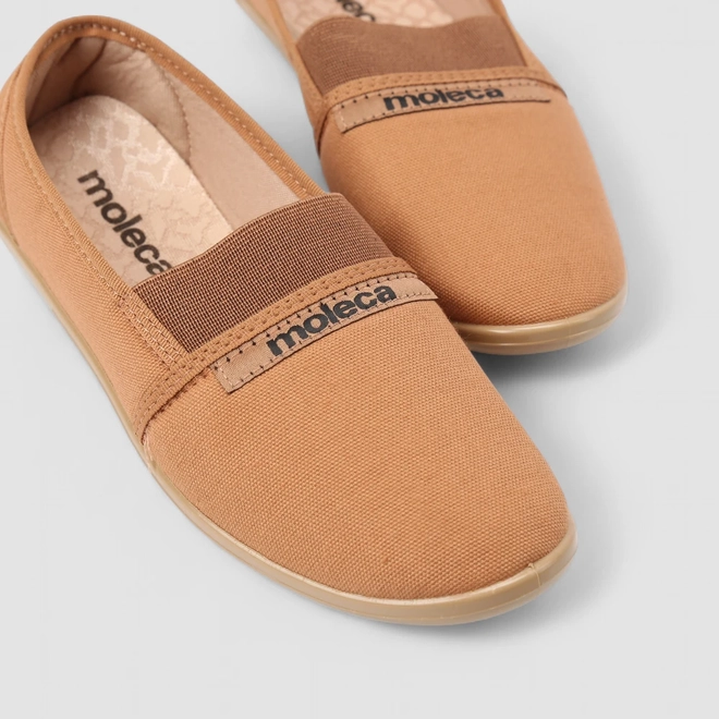 Sapatilha Feminina Moleca Detalhe Elástico Caramelo