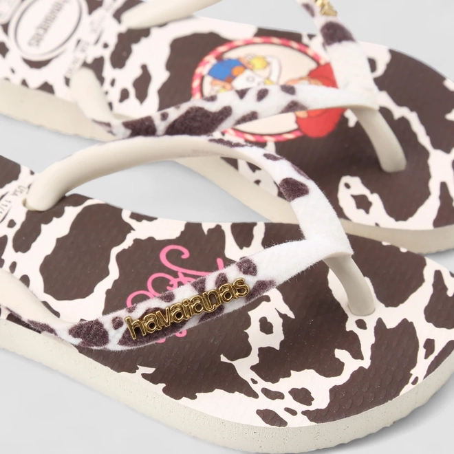 Chinelo Infantil Havaianas Original Toy Story Jessie Animal Print Vaca