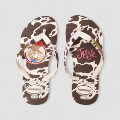 Chinelo Infantil Havaianas Original Toy Story Jessie Animal Print Vaca