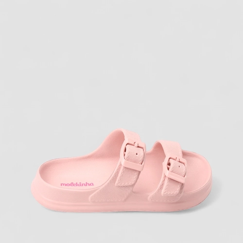 Papete Infantil Molekinha Fivelas Rosa