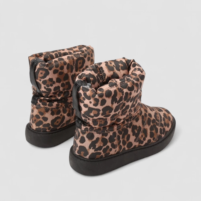 Bota Infantil Molekinha Animal Print Onça Multicolor