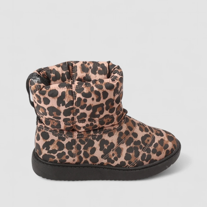 Bota Infantil Molekinha Animal Print Onça Multicolor