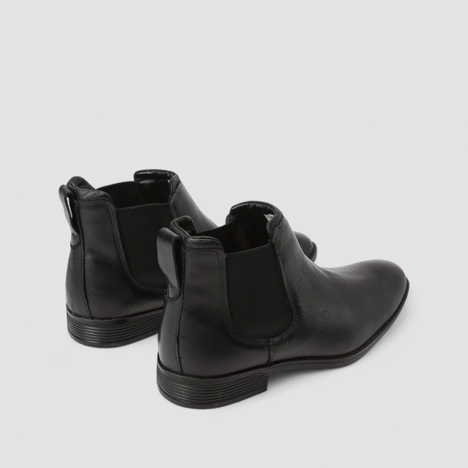 Bota Chelsea Masculina Bow River Couro Preta