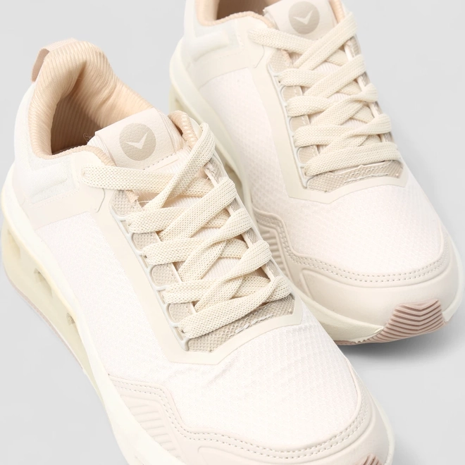 Tênis Esportivo Feminino Vertus Mesh Bege