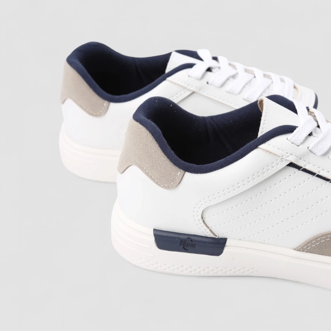 Tênis Casual Masculino BR Sport Recorte Camurça Branco