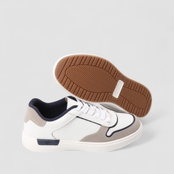 Tênis Casual Masculino BR Sport Recorte Camurça Branco