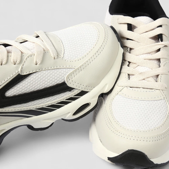 Tênis Esportivo Masculino Vertus Mesh Recorte Off White