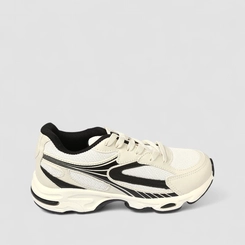 Tênis Esportivo Masculino Vertus Mesh Recorte Off White
