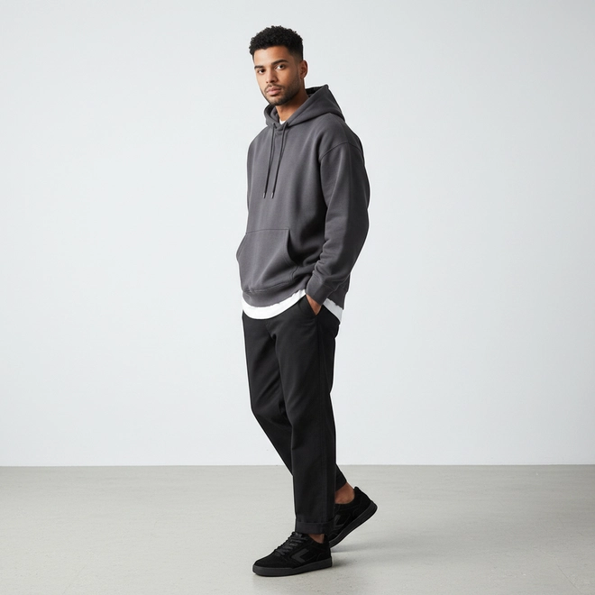 Tênis Casual Masculino Vertus Camurça Preto