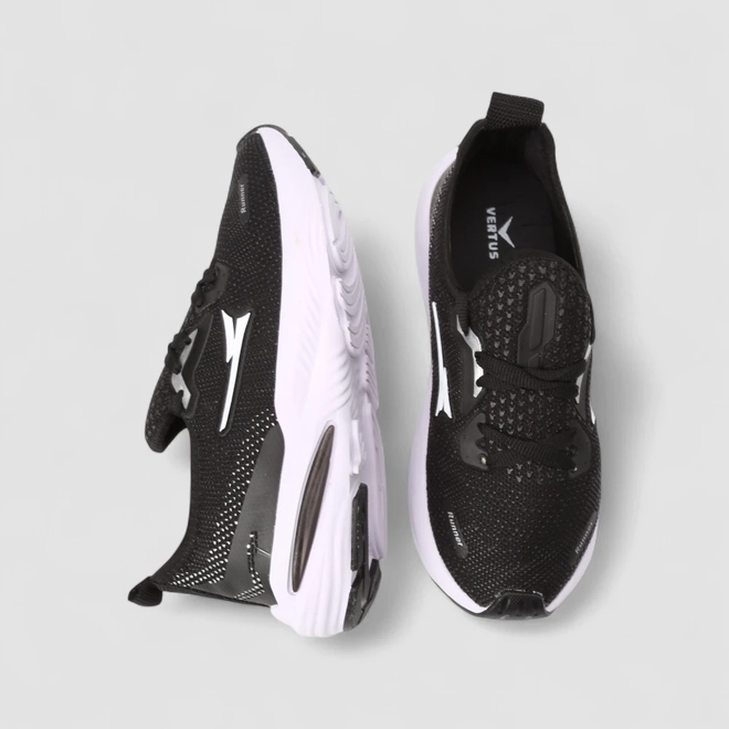 Tênis Esportivo Masculino Vertus Runner Preto & Branco
