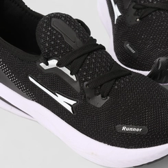 Tênis Esportivo Masculino Vertus Runner Preto & Branco