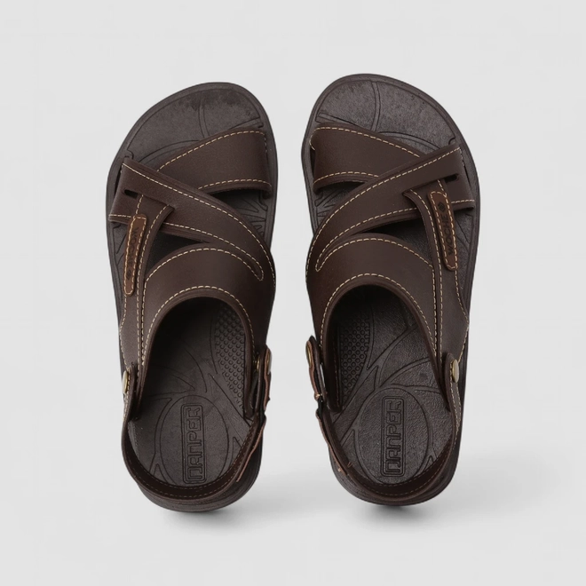 Sandália Masculina Woche Fecho Removível Marrom