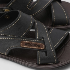 Sandália Masculina Woche Fecho Removível Preta