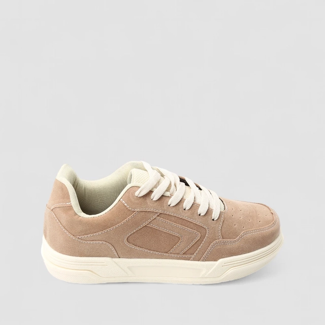 Tênis Casual Masculino Vertus Camurça Bege