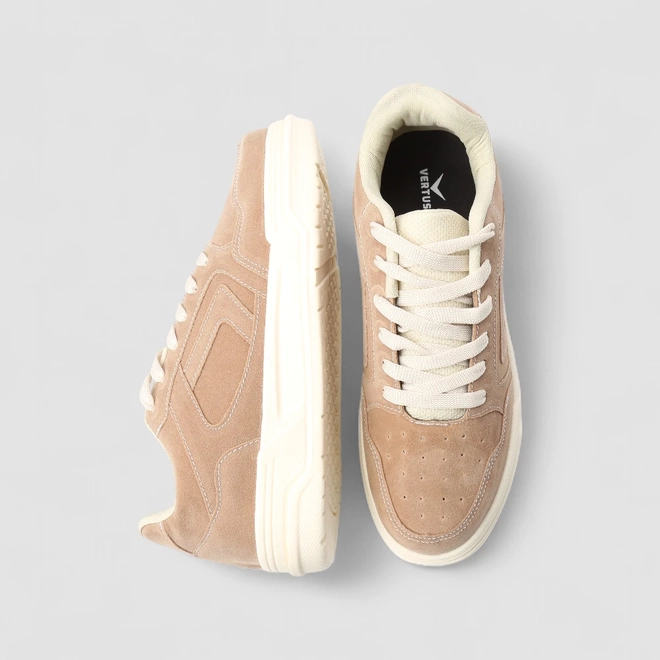 Tênis Casual Masculino Vertus Camurça Bege