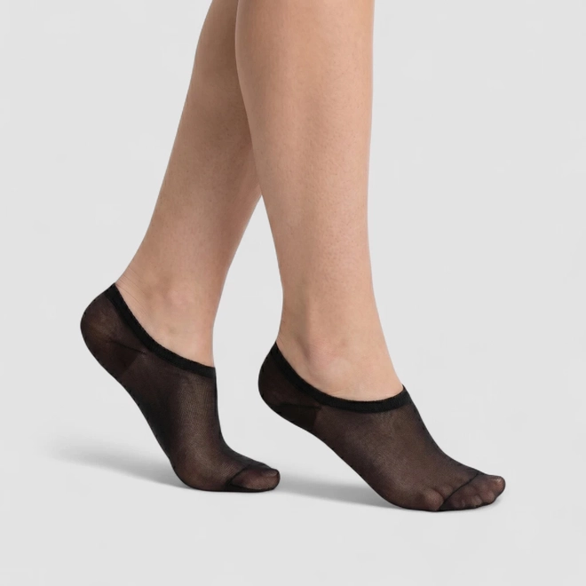 Kit Meia Sapatilha Feminina Selene Fio 40 3 Pares Tamanho Único Preta