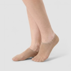 Kit Meia Sapatilha Feminina Selene Fio 40 3 Pares Tamanho Único Nude