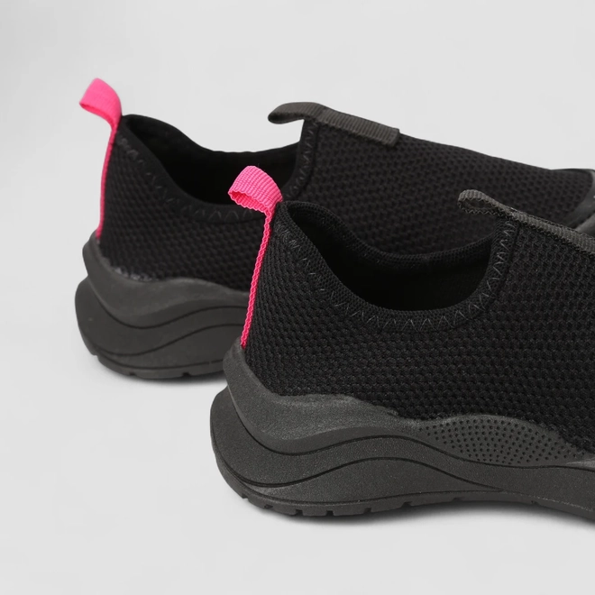 Slip On Infantil Gabrielinha Calce Fácil Mesh Preto