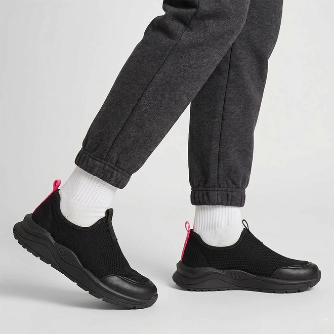 Slip On Infantil Gabrielinha Calce Fácil Mesh Preto