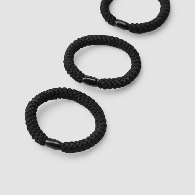 Kit 3 Elásticos de Cabelo Gabriela Beauty Preto
